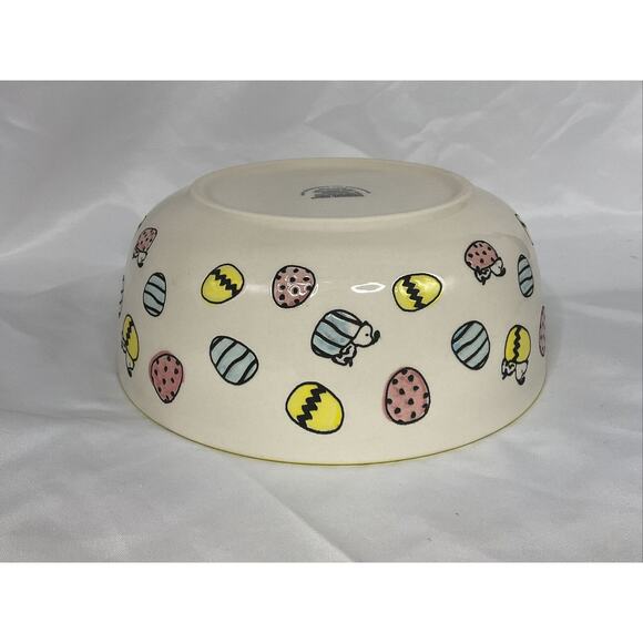 NEW PEANUTS SNOOPY EASTER BEAGLE & EGG LARGE SERVING BOWL - Picture 11 of 11